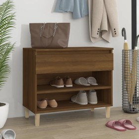 Brown oak plywood shoe cabinet 70x36x60 cm by vidaXL, Shoe racks and shoe organizers - Ref: Foro24-819763, Price: 51,99 €, Di...