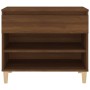 Mueble zapatero madera contrachapada roble marrón 70x36x60 cm de vidaXL, Zapateros y organizadores de calzado - Ref: Foro24-8...