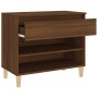 Mueble zapatero madera contrachapada roble marrón 70x36x60 cm de vidaXL, Zapateros y organizadores de calzado - Ref: Foro24-8...