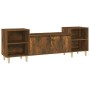 Smoked oak plywood TV cabinet 160x35x55 cm by vidaXL, TV Furniture - Ref: Foro24-821193, Price: 80,91 €, Discount: %