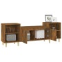 Smoked oak plywood TV cabinet 160x35x55 cm by vidaXL, TV Furniture - Ref: Foro24-821193, Price: 80,91 €, Discount: %