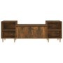 Smoked oak plywood TV cabinet 160x35x55 cm by vidaXL, TV Furniture - Ref: Foro24-821193, Price: 80,91 €, Discount: %