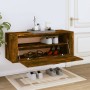 Smoked oak plywood wall shoe rack cabinet 100x35x38 cm by vidaXL, Shoe racks and shoe organizers - Ref: Foro24-821025, Price:...