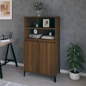 Tall oak brown plywood sideboard 60x36x110 cm by vidaXL, Sideboards - Ref: Foro24-821235, Price: 102,99 €, Discount: %