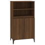 Aparador alto madera contrachapada marrón roble 60x36x110 cm de vidaXL, Aparadores - Ref: Foro24-821235, Precio: 102,52 €, De...