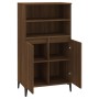 Aparador alto madera contrachapada marrón roble 60x36x110 cm de vidaXL, Aparadores - Ref: Foro24-821235, Precio: 102,52 €, De...