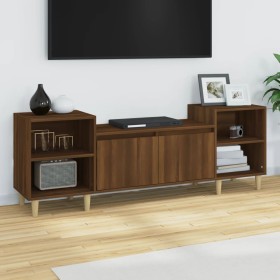 Oak brown plywood TV cabinet 160x35x55 cm by vidaXL, TV Furniture - Ref: Foro24-821195, Price: 87,99 €, Discount: %