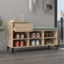 Mueble zapatero madera contrachapada roble Sonoma 102x36x60 cm de vidaXL, Zapateros y organizadores de calzado - Ref: Foro24-...