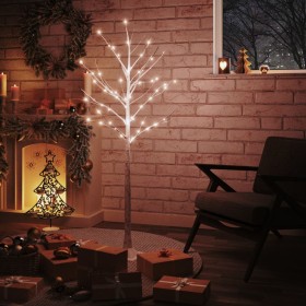 White artificial birch with 72 warm white LEDs 150 cm by vidaXL, Christmas trees - Ref: Foro24-345143, Price: 42,99 €, Discou...