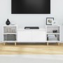 Mueble para TV madera contrachapada blanco brillo 160x35x55 cm de vidaXL, Muebles TV - Ref: Foro24-821190, Precio: 76,99 €, D...