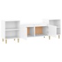 Mueble para TV madera contrachapada blanco brillo 160x35x55 cm de vidaXL, Muebles TV - Ref: Foro24-821190, Precio: 76,99 €, D...