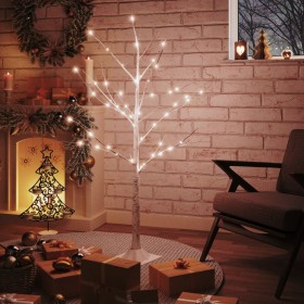 Weiße künstliche Birke mit 48 warmweißen LEDs 120 cm von vidaXL, Weihnachtsbäume - Ref: Foro24-345142, Preis: 33,52 €, Rabatt: %