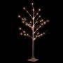 Weiße künstliche Birke mit 48 warmweißen LEDs 120 cm von vidaXL, Weihnachtsbäume - Ref: Foro24-345142, Preis: 33,90 €, Rabatt: %