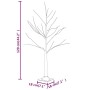 Abedul artificial blanco con 48 LED blanco cálido 120 cm de vidaXL, Arboles de navidad - Ref: Foro24-345142, Precio: 33,90 €,...