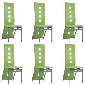 Dining chairs 6 units green synthetic leather by vidaXL, dining chairs - Ref: Foro24-3051670, Price: 287,99 €, Discount: %