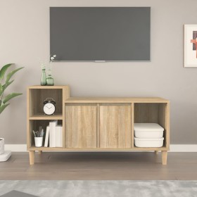 Mueble para TV madera contrachapada roble Sonoma 100x35x55 cm de vidaXL, Muebles TV - Ref: Foro24-821175, Precio: 69,16 €, De...