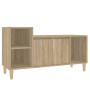 TV stand made of Sonoma oak plywood, measuring 100x35x55 cm. by vidaXL, TV Furniture - Ref: Foro24-821175, Price: 69,07 €, Di...