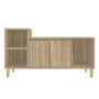 TV stand made of Sonoma oak plywood, measuring 100x35x55 cm. by vidaXL, TV Furniture - Ref: Foro24-821175, Price: 69,07 €, Di...