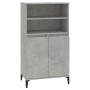 Aparador alto madera contrachapada gris hormigón 60x36x110 cm de vidaXL, Aparadores - Ref: Foro24-821232, Precio: 95,00 €, De...