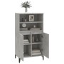 Aparador alto madera contrachapada gris hormigón 60x36x110 cm de vidaXL, Aparadores - Ref: Foro24-821232, Precio: 95,00 €, De...