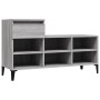 Mueble zapatero madera contrachapada gris Sonoma 102x36x60 cm de vidaXL, Zapateros y organizadores de calzado - Ref: Foro24-8...