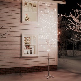 Abedul artificial blanco con 672 LEDs blanco cálido 400 cm de vidaXL, Arboles de navidad - Ref: Foro24-345147, Precio: 191,99...