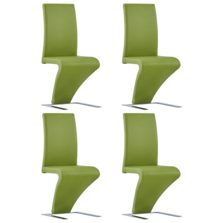 Dining chairs zigzag shape 4 pcs green synthetic leather by vidaXL, dining chairs - Ref: Foro24-3052959, Price: 349,33 €, Dis...