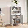 Concrete gray plywood tall sideboard 60x36x110 cm by vidaXL, Sideboards - Ref: Foro24-821224, Price: 87,99 €, Discount: %