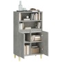 Aparador alto madera contrachapada gris hormigón 60x36x110 cm de vidaXL, Aparadores - Ref: Foro24-821224, Precio: 87,64 €, De...