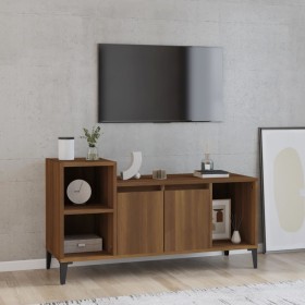 Oak brown plywood TV cabinet 100x35x55 cm by vidaXL, TV Furniture - Ref: Foro24-821187, Price: 57,67 €, Discount: %