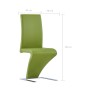 Dining chairs zigzag shape 4 pcs green synthetic leather by vidaXL, dining chairs - Ref: Foro24-3052959, Price: 349,33 €, Dis...