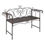 Aged brown steel garden bench 132 cm by vidaXL, garden benches - Ref: Foro24-40716, Price: 151,15 €, Discount: %