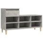 Mueble zapatero madera contrachapada gris hormigón 102x36x60 cm de vidaXL, Zapateros y organizadores de calzado - Ref: Foro24...