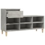 Mueble zapatero madera contrachapada gris hormigón 102x36x60 cm de vidaXL, Zapateros y organizadores de calzado - Ref: Foro24...