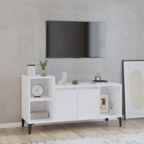 Mueble de TV madera contrachapada blanco brillo 100x35x55 cm de vidaXL, Muebles TV - Ref: Foro24-821182, Precio: 58,62 €, Des...