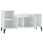 TV stand made of glossy white plywood, 100x35x55 cm by vidaXL, TV Furniture - Ref: Foro24-821182, Price: 58,56 €, Discount: %