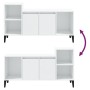 TV stand made of glossy white plywood, 100x35x55 cm by vidaXL, TV Furniture - Ref: Foro24-821182, Price: 58,56 €, Discount: %