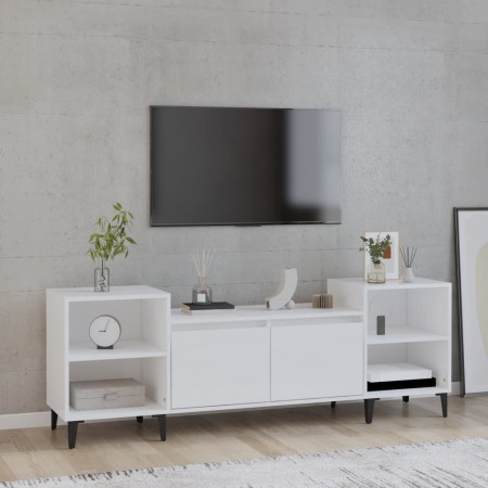 Hochglanzweißer TV-Schrank aus Sperrholz, 160 x 35 x 55 cm von vidaXL, TV-Möbel - Ref: Foro24-821198, Preis: 70,86 €, Rabatt: %