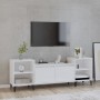 Mueble para TV madera contrachapada blanco brillo 160x35x55 cm de vidaXL, Muebles TV - Ref: Foro24-821198, Precio: 70,86 €, D...