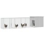 Galvanized steel chicken coop in gray, 400x91x100 cm. by vidaXL, Cages and habitats for small animals - Ref: Foro24-3106461, ...