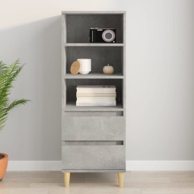 Concrete gray plywood tall sideboard 40x36x110 cm by vidaXL, Sideboards - Ref: Foro24-821240, Price: 58,67 €, Discount: %