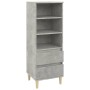 Aparador alto madera contrachapada gris hormigón 40x36x110 cm de vidaXL, Aparadores - Ref: Foro24-821240, Precio: 58,67 €, De...