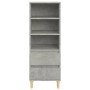 Aparador alto madera contrachapada gris hormigón 40x36x110 cm de vidaXL, Aparadores - Ref: Foro24-821240, Precio: 58,67 €, De...