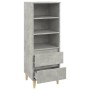 Aparador alto madera contrachapada gris hormigón 40x36x110 cm de vidaXL, Aparadores - Ref: Foro24-821240, Precio: 58,67 €, De...