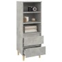 Aparador alto madera contrachapada gris hormigón 40x36x110 cm de vidaXL, Aparadores - Ref: Foro24-821240, Precio: 58,67 €, De...