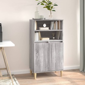 Aparador alto de madera contrachapada gris Sonoma 60x36x110 cm de vidaXL, Aparadores - Ref: Foro24-821226, Precio: 91,99 €, D...