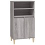 Aparador alto de madera contrachapada gris Sonoma 60x36x110 cm de vidaXL, Aparadores - Ref: Foro24-821226, Precio: 91,37 €, D...