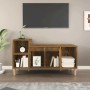 TV stand made of smoked oak plywood, measuring 100x35x55 cm. by vidaXL, TV Furniture - Ref: Foro24-821177, Price: 53,34 €, Di...