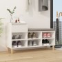 Mueble zapatero madera contrachapada blanco 102x36x60 cm de vidaXL, Zapateros y organizadores de calzado - Ref: Foro24-821204...