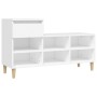 Mueble zapatero madera contrachapada blanco 102x36x60 cm de vidaXL, Zapateros y organizadores de calzado - Ref: Foro24-821204...